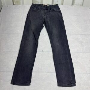 Levi's 511 Mens Straight Leg Jeans Gray Denim Slim Fit Performance 14R 27x29